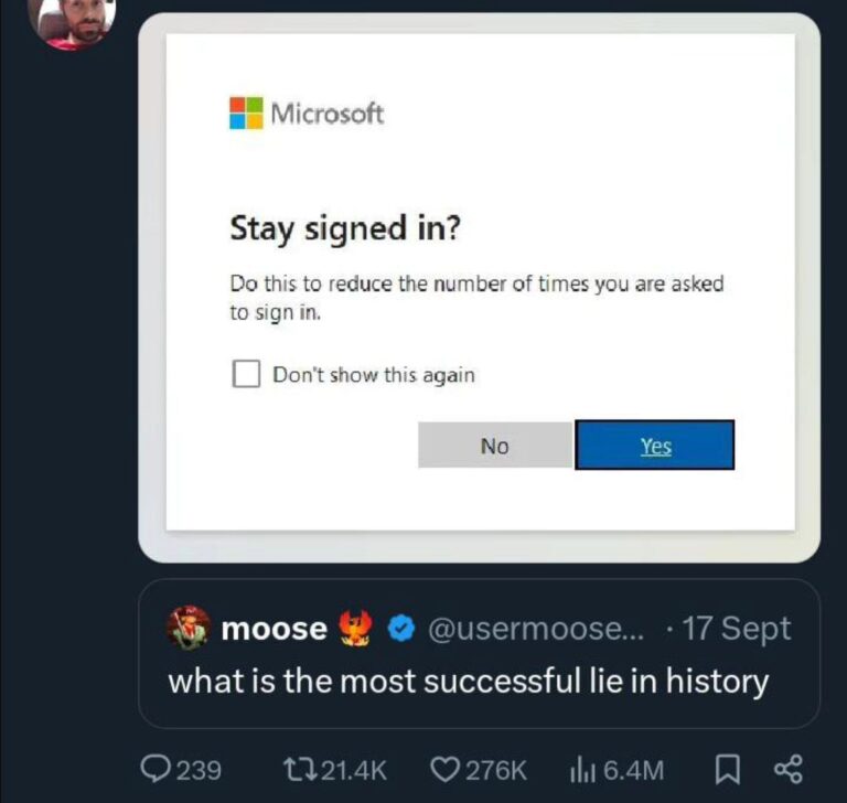 the lie