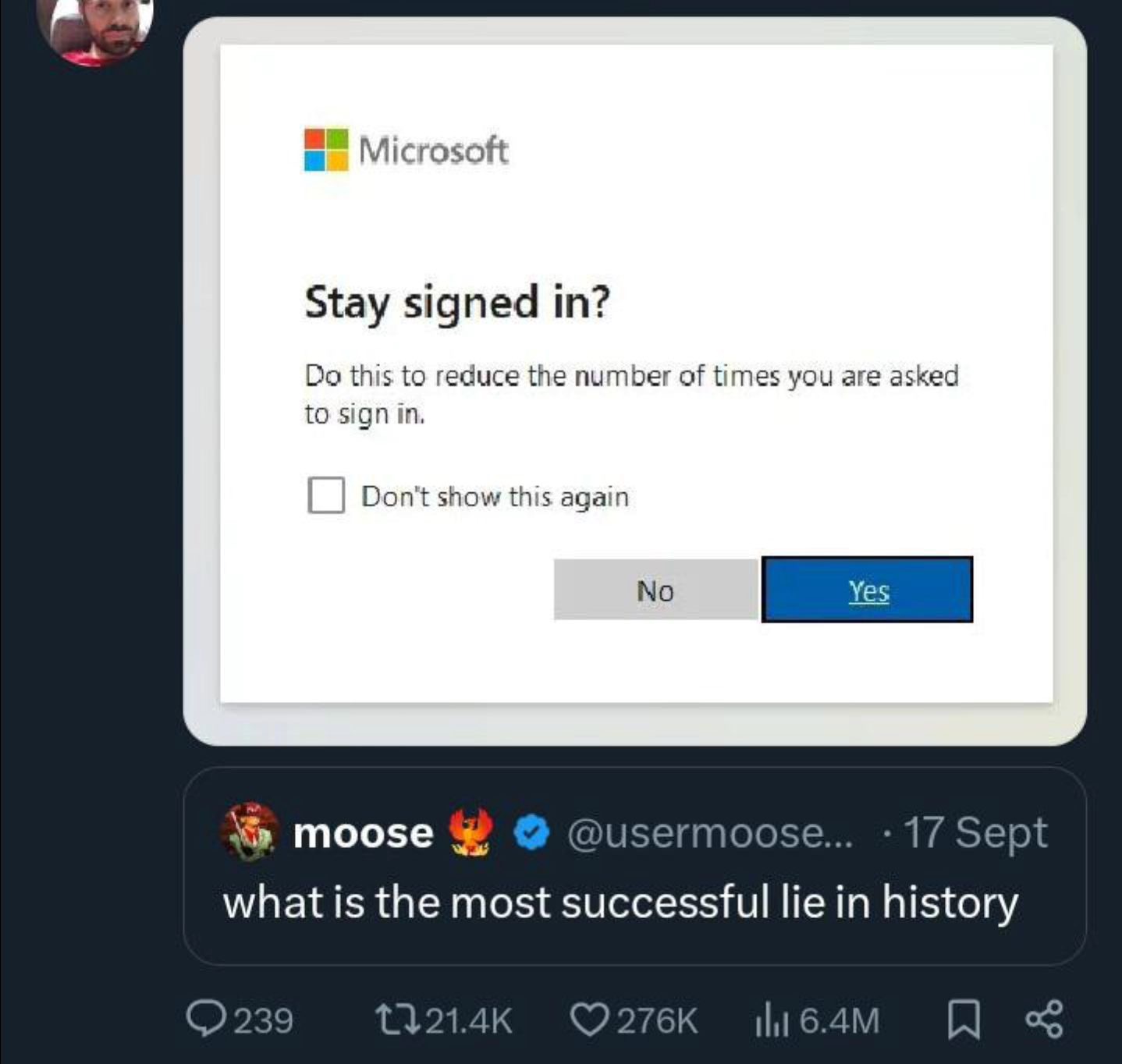 the lie